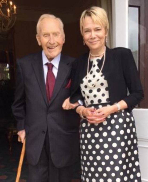 Sue Farrow accompanies Eric Hatton to his granddaughter’s wedding earlier this year Sue Farrow accompanies Eric Hatton to his granddaughter’s wedding earlier this year