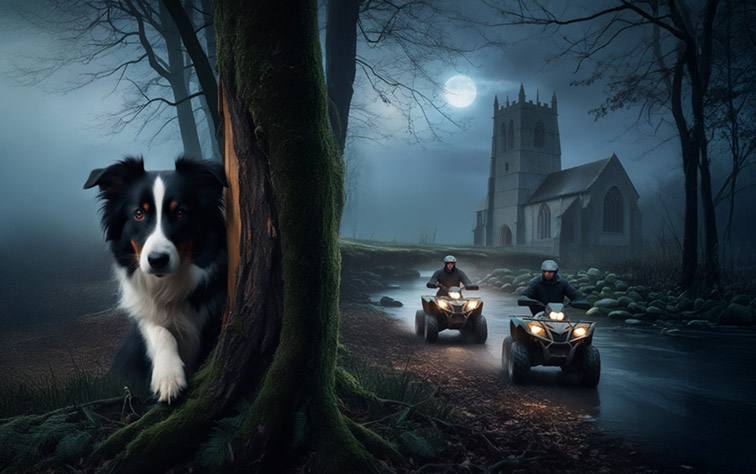 The region was remote. Volunteers on quad bikes set off in the darkness to search where Melanie suggested. The region was remote. Volunteers on quad bikes set off in the darkness to search where Melanie suggested.