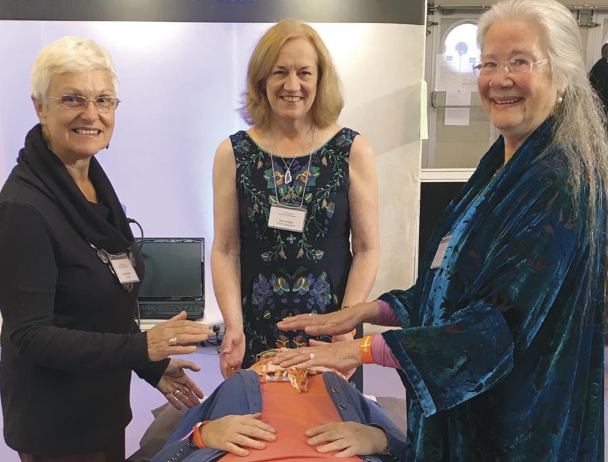 CHO’s top team (from left), healer Sue Newport, Sue Knight (CHO chief executive) and healer Diane O’Connell at Birmingham’s NEC CHO’s top team (from left), healer Sue Newport, Sue Knight (CHO chief executive) and healer Diane O’Connell at Birmingham’s NEC