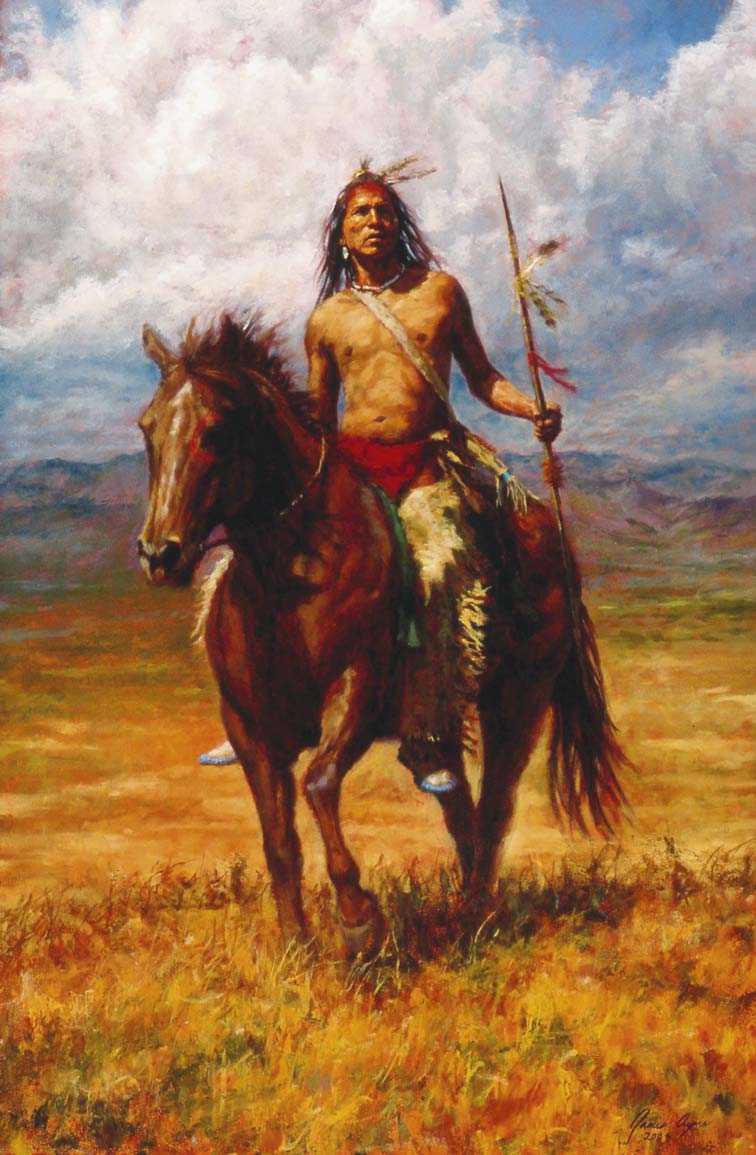 ENTITLED “Master of His Land,” this inspiring painting of a Native American is by James Ayers. (Photo: James Ayers). ENTITLED “Master of His Land,” this inspiring painting of a Native American is by James Ayers. (Photo: James Ayers).
